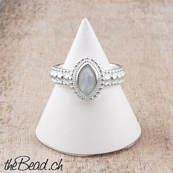 Preview: Silber AQUAMARIN Fingerring Preview: schmuckschachtel