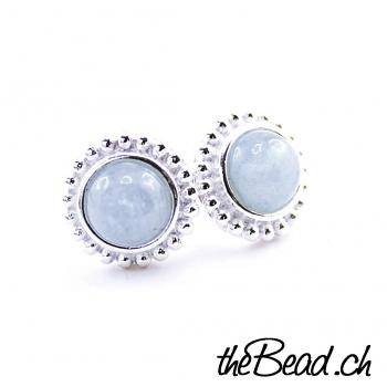 Ohrstecker AQUAMARIN & Silber