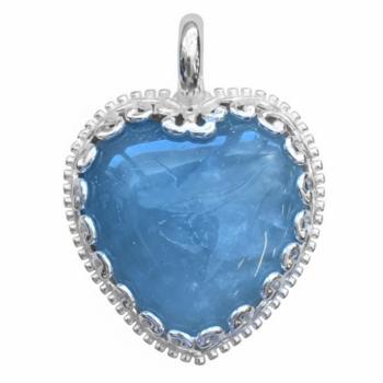 verspielter AQUAMARIN Herz Anhänger