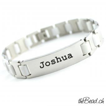 engraved stainless steel bracelet