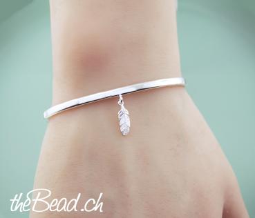 Armband Silber Feder online kaufen * Schmuck