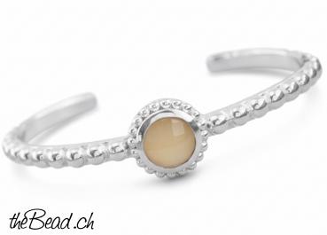 edler ARMREIF mit orangem Mondstein