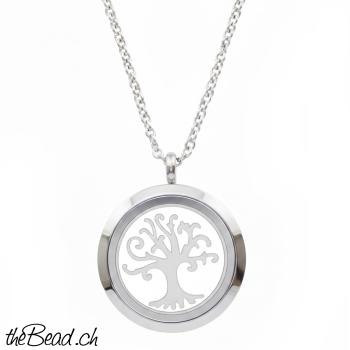 LA VIE Medaillon incl. Halskette im Set * LEBENSBAUM *