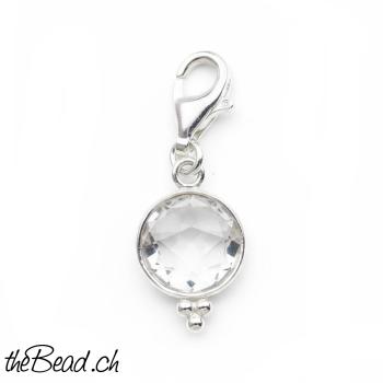 Charm BERGKRISTALL, 925 Sterling Silber