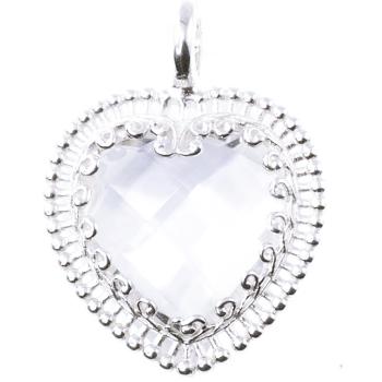 Sterling silver heart with crystal