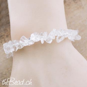 bergkristall Splitter Armband
