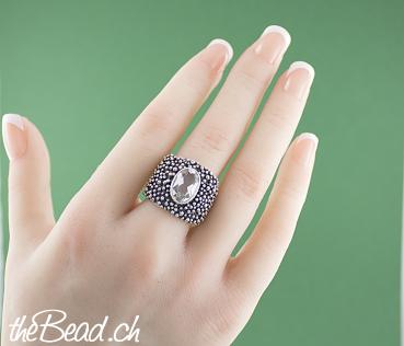 925 sterling silber fingerringe mit bergkristall