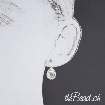 bergkristall Ohrschmuck steinschmuck Schweiz bei thebead