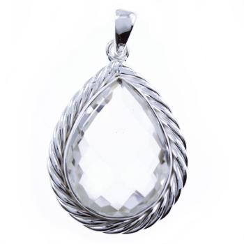 silver pendant crystal