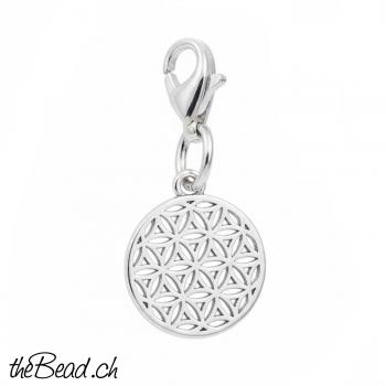 kleiner Charm BLUME des LEBENS 925 Sterling Silber