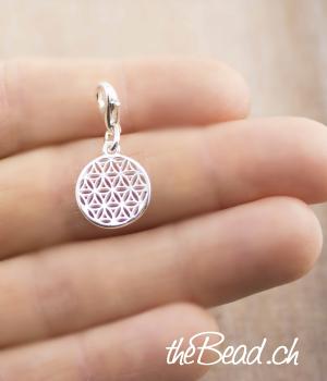 flower of life 925 sterling silber charm venusblume