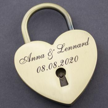 Lovelock HEART with your personal engraving