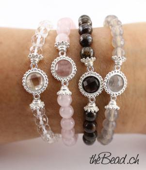 bead bracelets made of gemstones