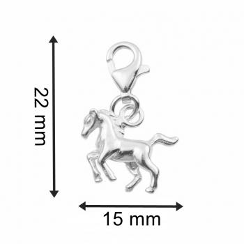 silber Charm Pferd