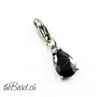 Charm with black stone