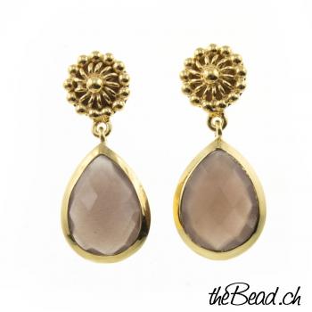 gold plated silver earrings