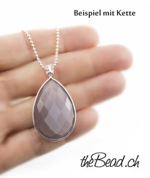 mondstein silver necklace