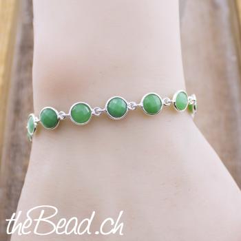 nice chrysopras silver bracelet