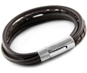 men leather bracelet curl
