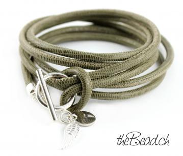 Leather Bracelet CITYQUEEN grey