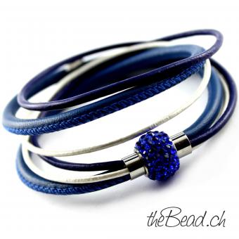 lederarmband mit praktischem magnetverschluss edelstahl theBead