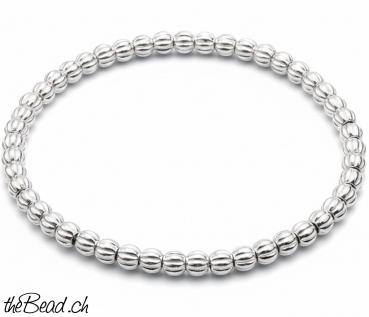 Preview: Silberarmband * MIKA * mit gestreiften Kugeln Preview: Silberarmband * MIKA * mit gestreiften Kugeln
