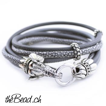 Nappaleather Bracelet 925 Sterling silver theBead