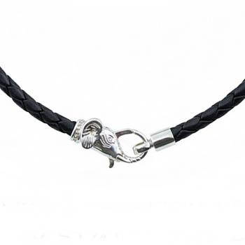 Lederkette mit Elefanten Verschluss aus Silber