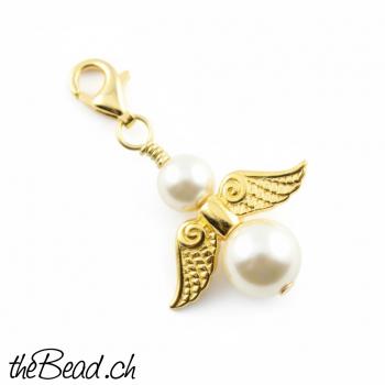 Preview: vergoldeter ENGEL Charm, Perlenfarbe zur Wahl! Preview: Schmucksäckchen für Modeschmuck Onlineshop theBead Schmuck Online kaufen