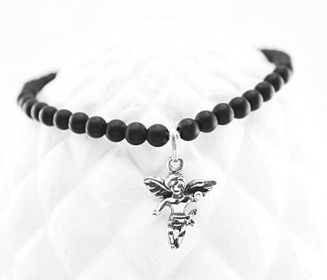 silver angel bracelet