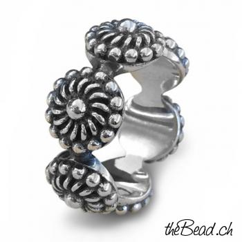 Silber Fingerring SIX CIRCLE, patiniert