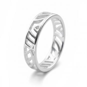 luftiger "cutout" Damen Silberring