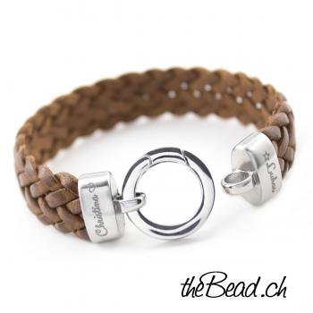 herren lederarmband mit gelochtenem leder