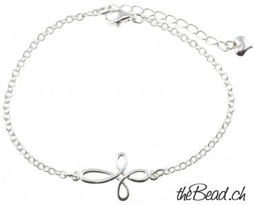 Cross silver bracelet made of 925 sterling silver