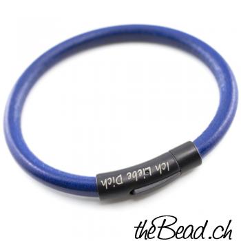 Preview: Armband JAM mit schwarzem Verschluss, Verschluss Gravur möglich! Preview: verschlussgravur gravurschmuck von thebead