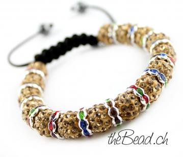 bracelet " exclusiv " with brown beads