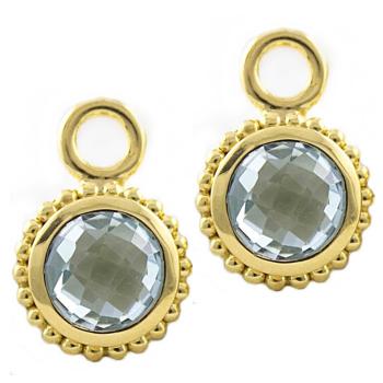 925 silver earring with blue topas