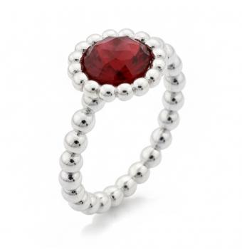 Silber Fingerring GRANAT