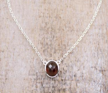 925 Sterling silver garnet necklace