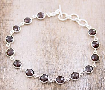 gemstone silver bracelet