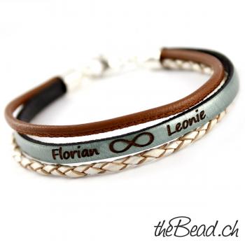 leather bracelet ONE SIZE in black