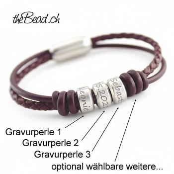 Preview: nappa lederarmband vintage antik optik