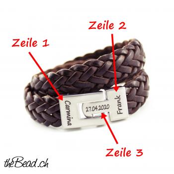 braided leather bracelet for men with magnetic clasp