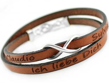 leather bracelet with your personal engraving