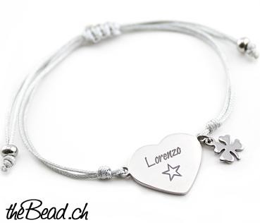 Armband mit Gravur Text online kaufen