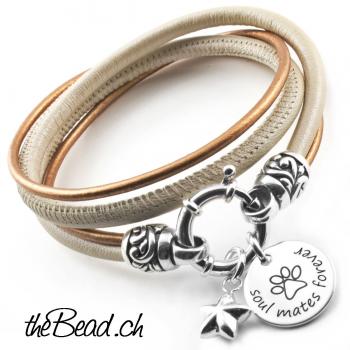 Armband SOUL mit zwei Anhängern & Wunschgravur