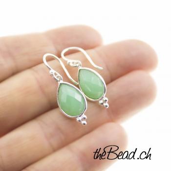 chrysopras Ohrschmuck steinschmuck Schweiz bei thebead