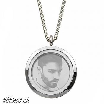 LA VIE Medaillon mit FOTOGRAVUR Einleger