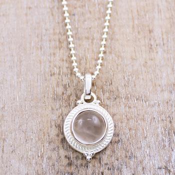 necklace with rose quartz