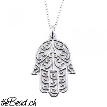 engraved necklace hamsa hand